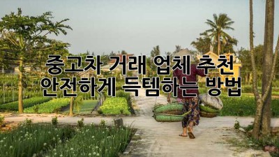 중고차 거래 업체 추천 👍 안전하게 득템하는 방법!