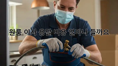 원룸 이사, 용달 비용 얼마나 들까요?