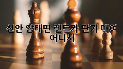 신안 암태면 렌트카 단기 대여, 어디서?