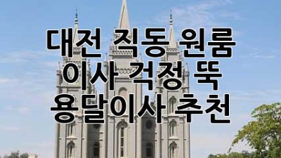 대전 직동 원룸 이사? 걱정 뚝! 용달이사 추천